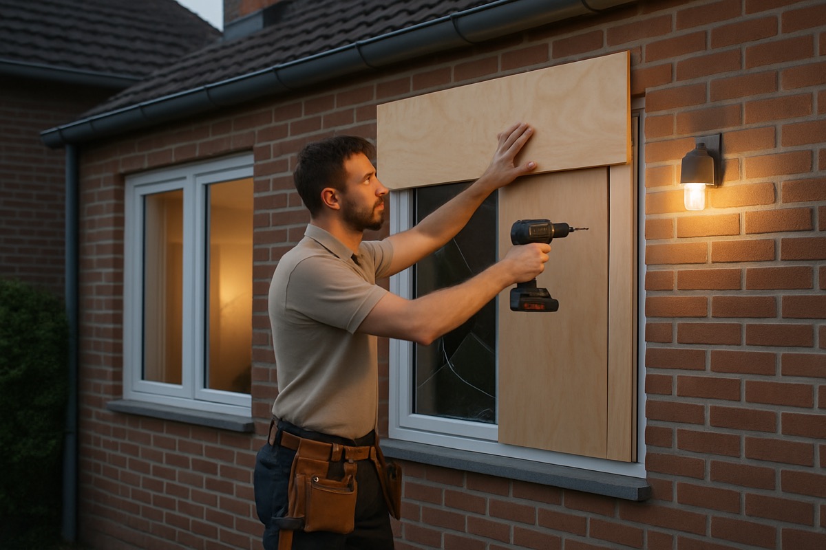 Noodbeglazing plaatsen — Glasreparatie Louis